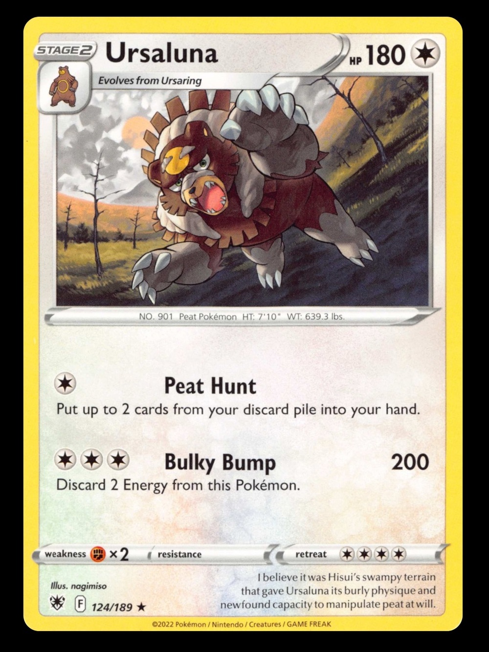 POKEMON CARD TCG - Ursaluna - Astral Radiance - Rare - 124/189